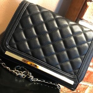 Black quilted crossbody